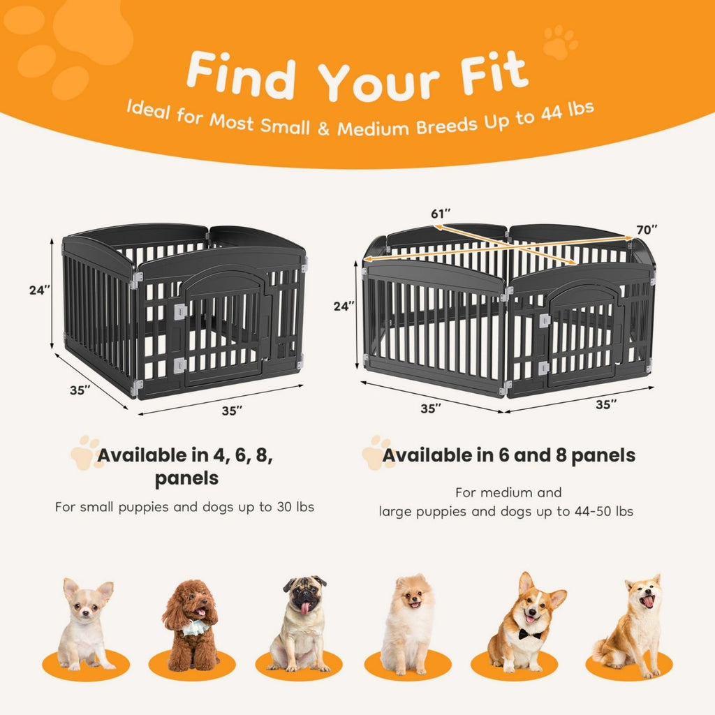 Pare-chocs pour chiens Fence intérieure-extérieure sûre et sécuritaire - pliant et portable idéal pour les petits à
