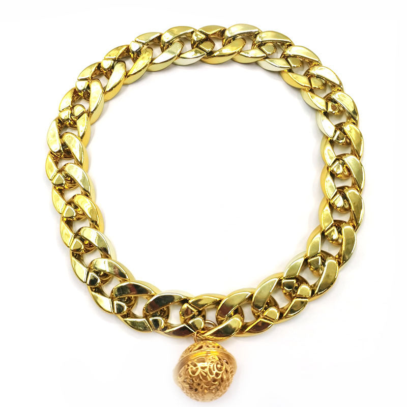 Gold pet collar
