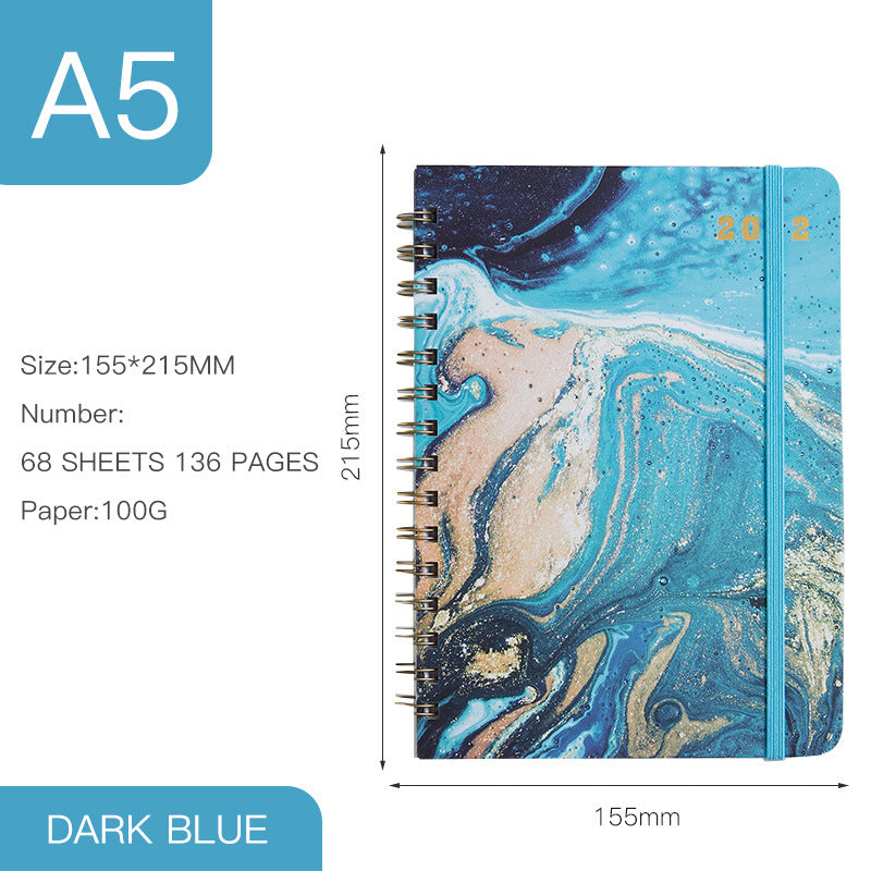 Calendrier annuel A5 Coil Notebook Livre anglais