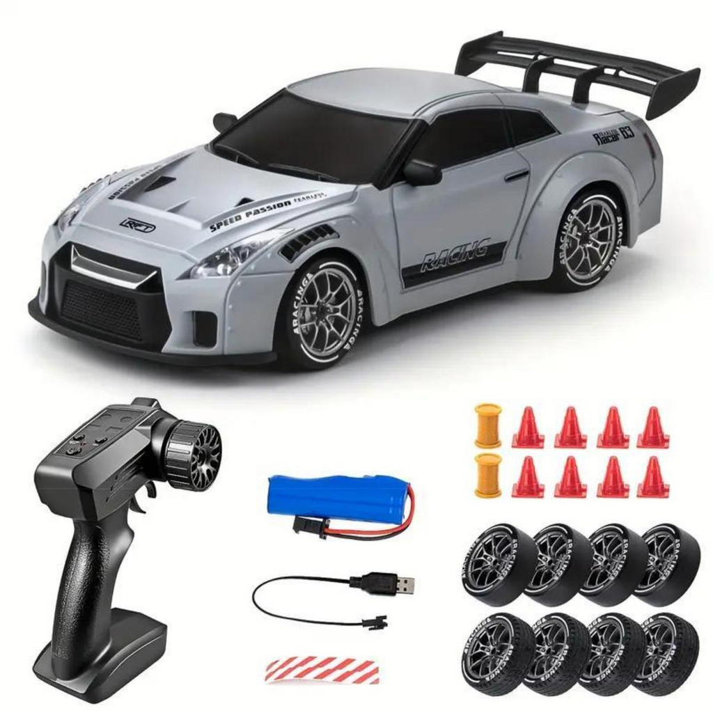 Échelle 2.4GHz 4WD télécommande RC Drift voiture lumières LED haute vitesse Drift pneus enfants jouet Fo
