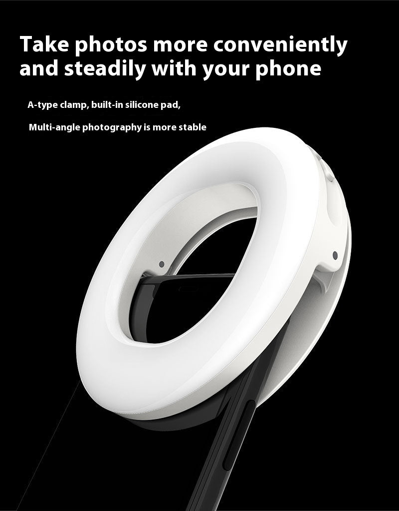 Téléphone portable Fill-in Light Portable Mini Rechargeable Selfie LED Light