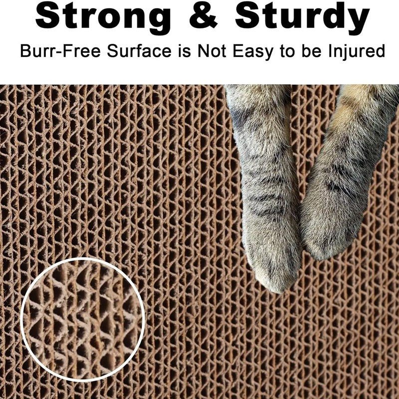 5X Cat Box Scratcher Scratching Board Heavy Duty Corrugated Cardboard Kitten UK