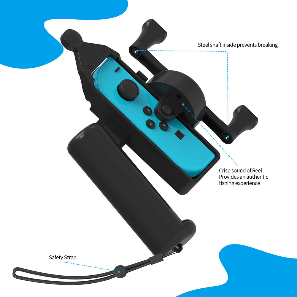 Plastic Game Console Controller Holder Fishing Rod en forme de poignée Accessoires
