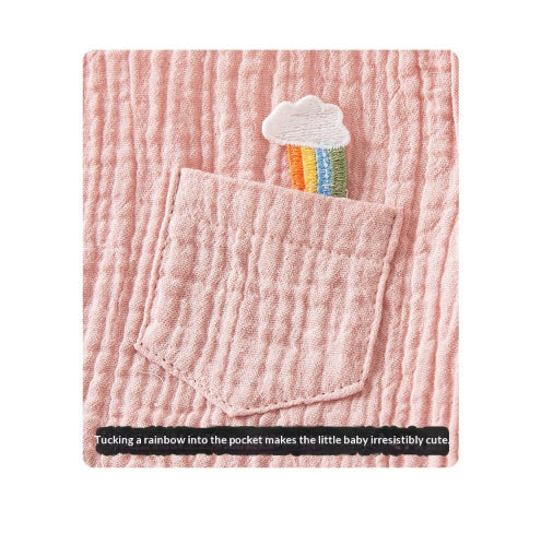 T-shirt de fil de coton pur d'été et short mince pour enfants