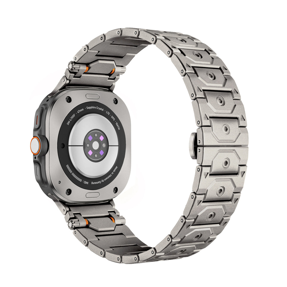 Fermoir papillon Bracelet métallique en acier inoxydable