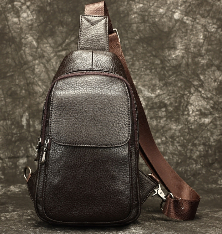 Sac de poitrine en cuir pour hommes