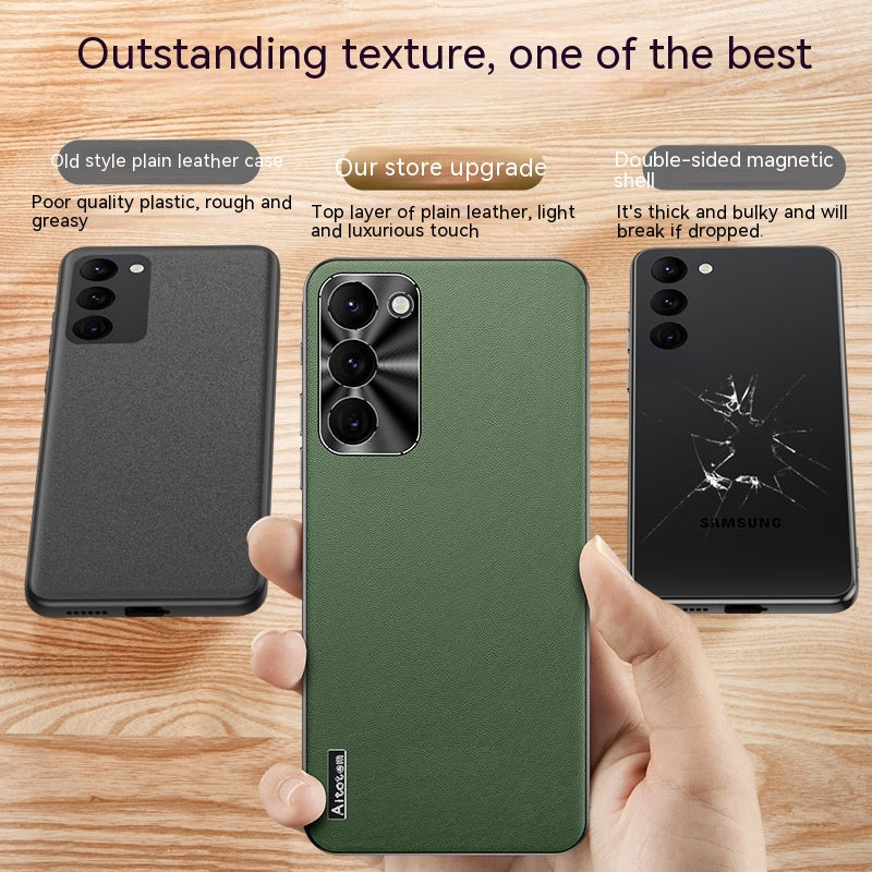 Coque téléphone S22Ultra Metal Lens S21U Frosted S21 Starlight Protective Cover