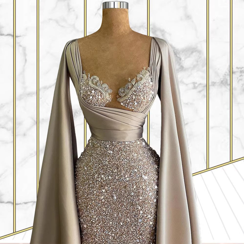 High-end women's dress with a sense of design