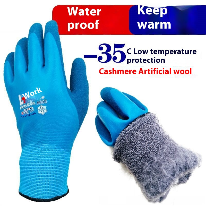 Pêche imperméable Gants de travail d'hiver résistants à l'usure