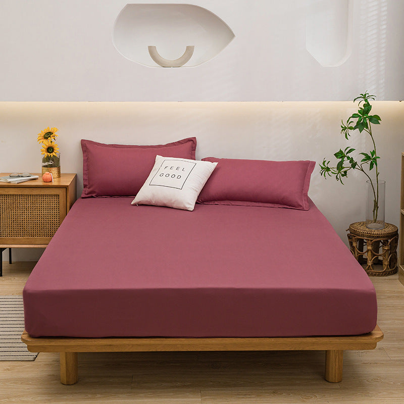 Ensemble de draps et de lit d'oreiller en couleur solide