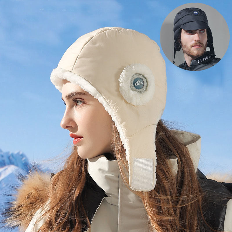 Chapeau en peluche Down pour femmes Cyclisme Windproof Waterproof Protection des oreilles Chapeaux de mode chauds Gagner