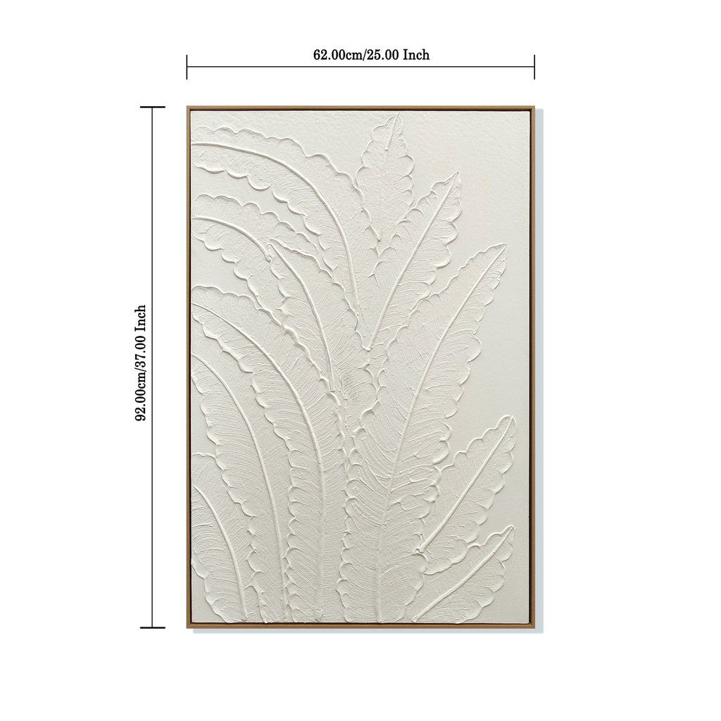 24x36 Art mural de feuille botanique encadrée