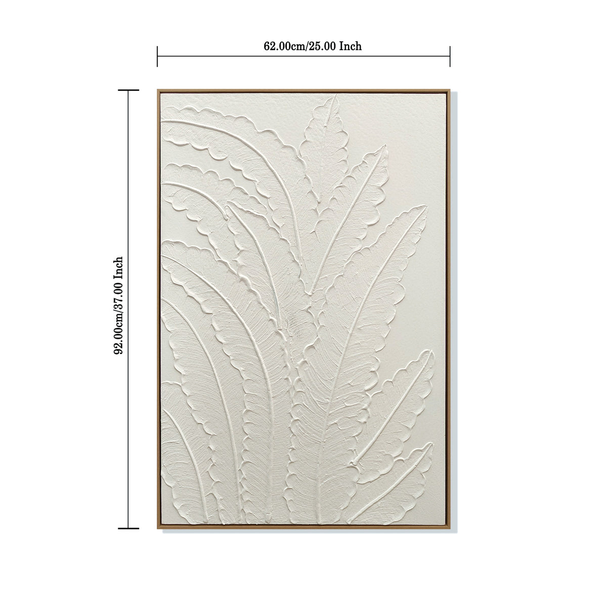 24x36 Art mural de feuille botanique encadrée