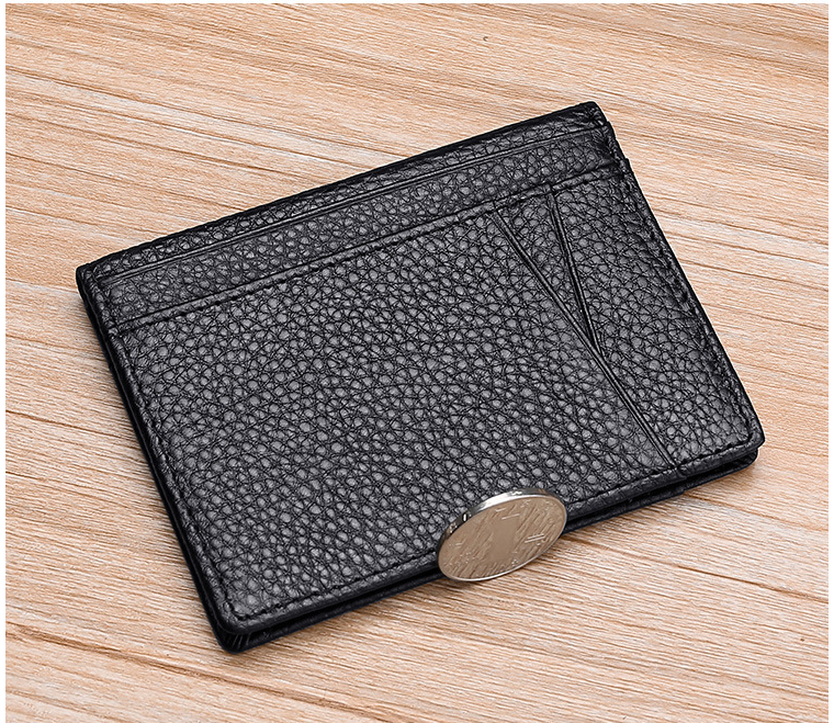 Première couche Cowhide carte bancaire ID sac de bus
