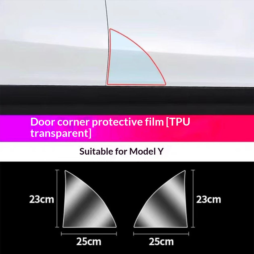 Applicable à Tesla Rafraîchir Édition Protection Triangle de porte de film Accessoires de plateau