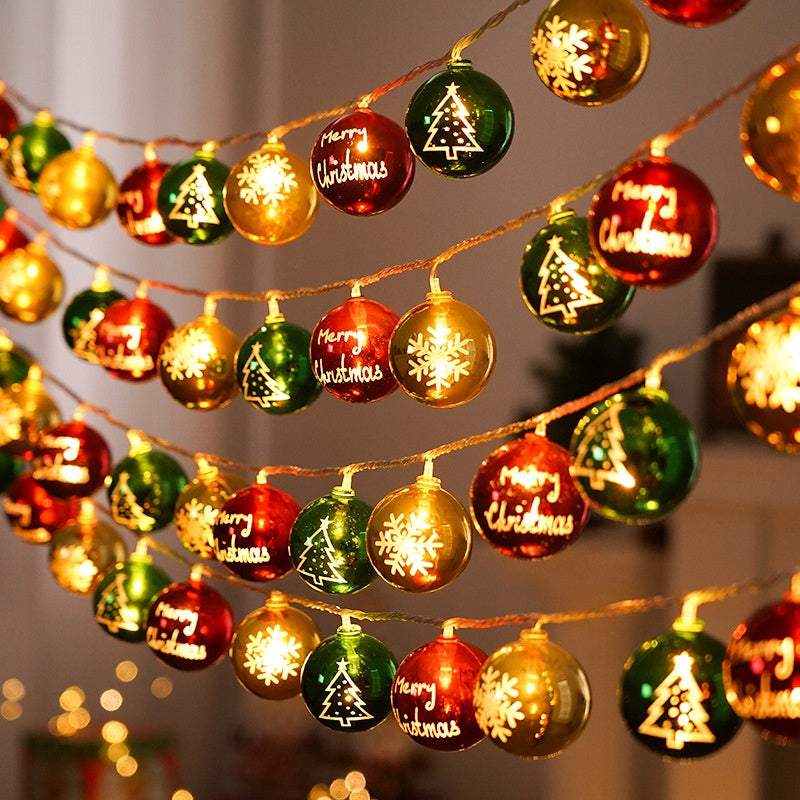 Balle électroplaçante couleurs lumières chaîne arbre de Noël pendentif XINGX