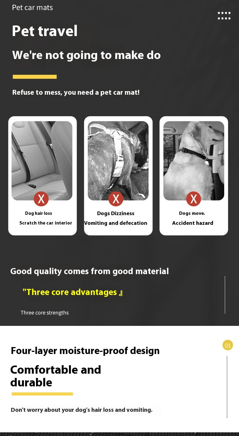 Animaux de compagnie Car arrière et tapis de chien