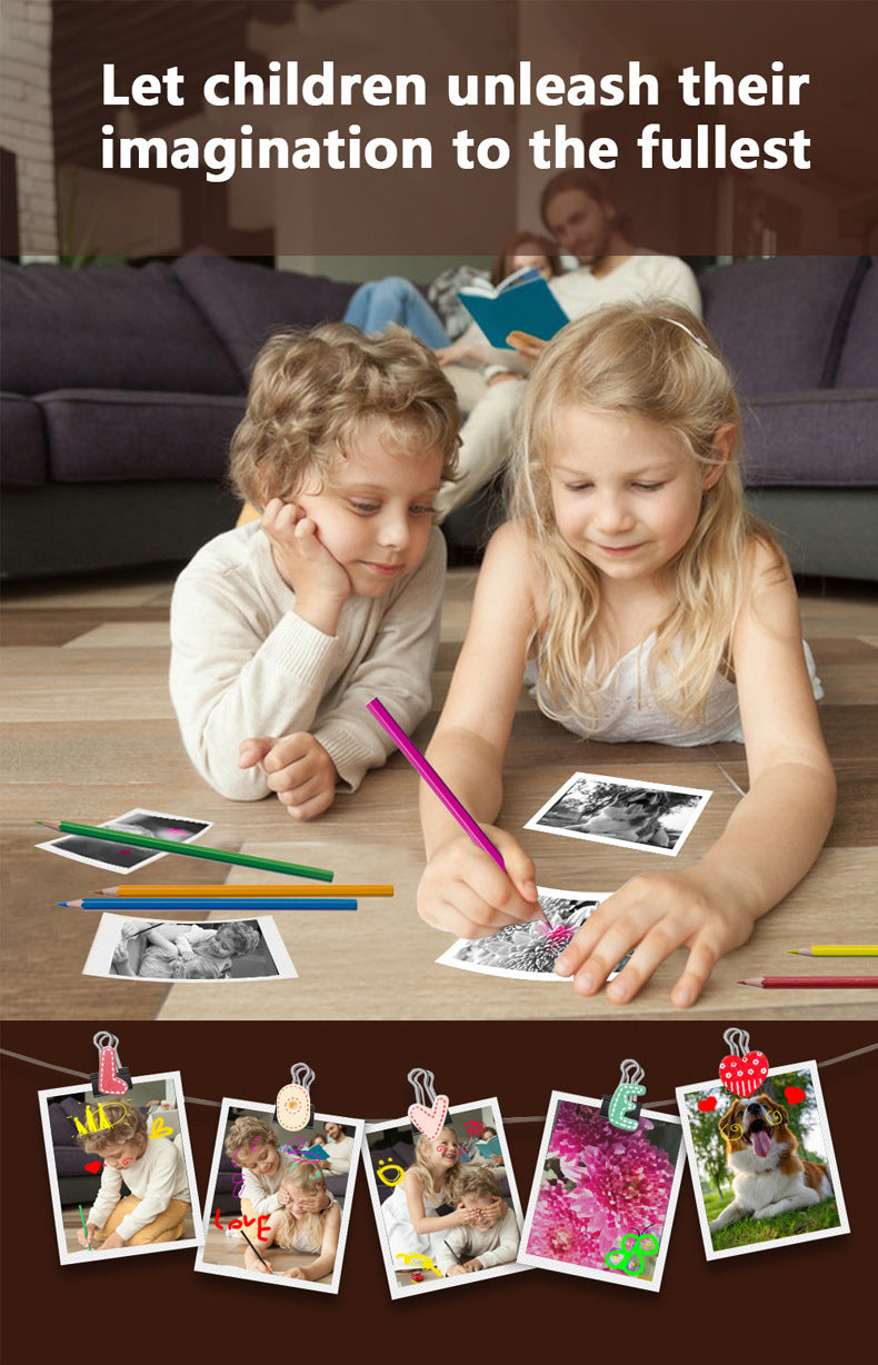 Q5 Polaroid Caméra de dessin animé numérique pour enfants
