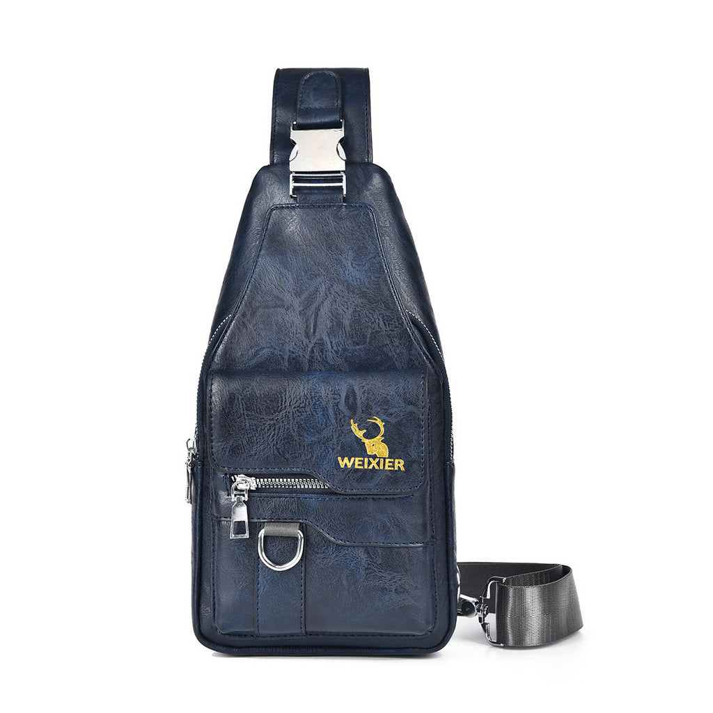 Sac poitrine homme Retro facile assorti Grande capacité étanche