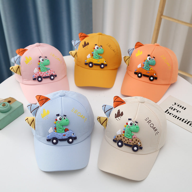 Dinosaur Voiture Peaked Cap Coréen Style Garçons et filles Broderie