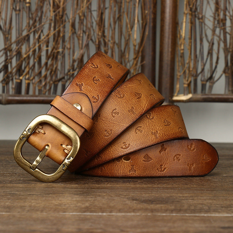 Ceinture en cuir modèle coréen