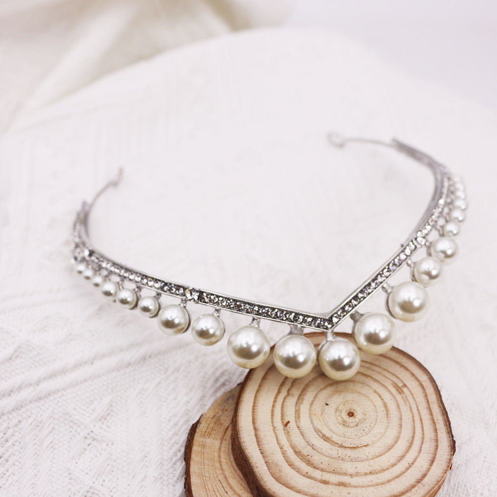 Mariage de la mariée Crown Alliage Pearl