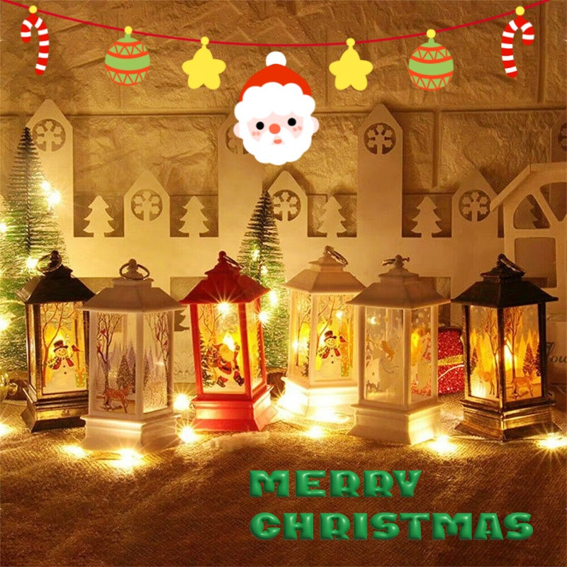 Lampe à huile portable de Noël Santa Claus LED lumières de nuit Batterie alimentée intérieur extérieur Ha