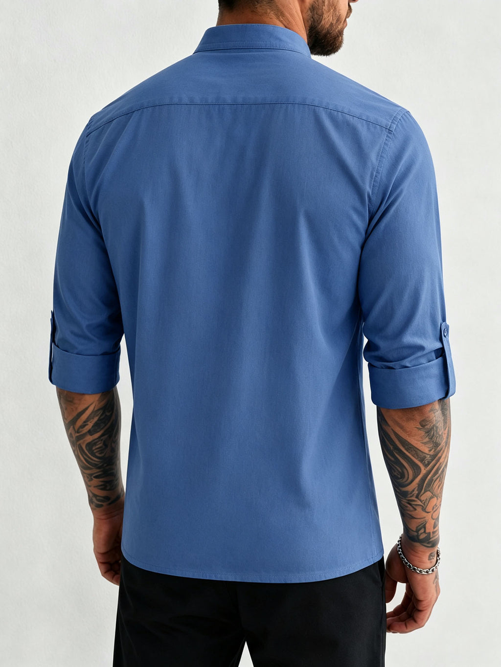 Homme S 100 Cotton Mid Sleeve Chemise construite pour l'homme extérieur