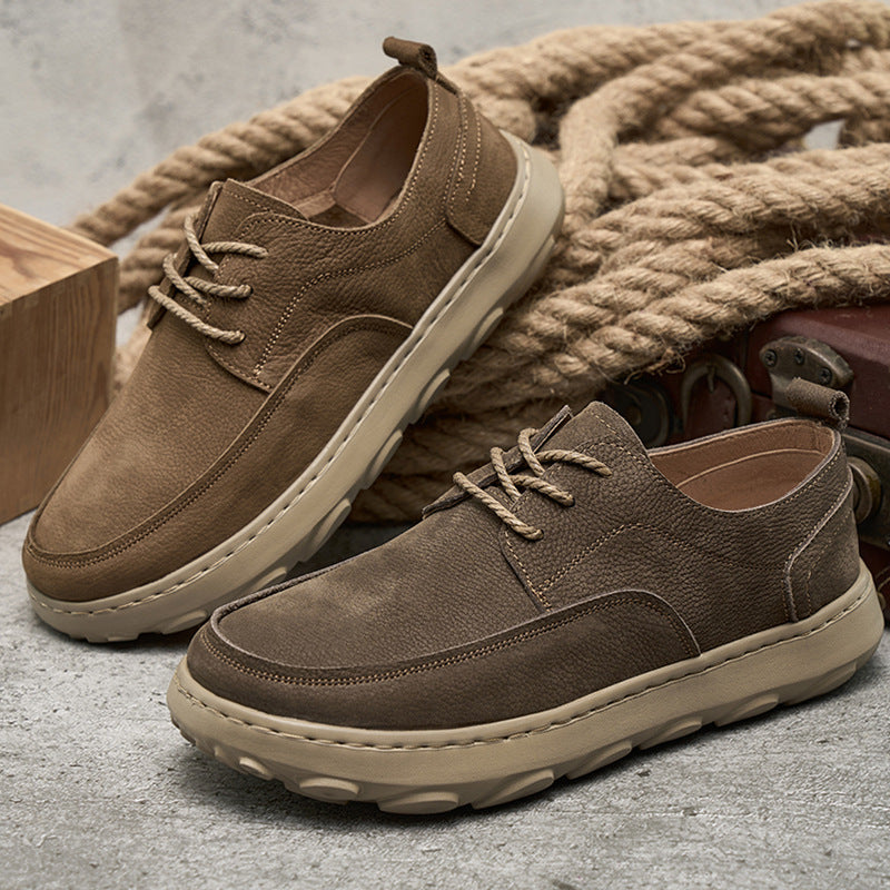 Hommes Dentelle-Up Vintage Chaussures avec semelle solide