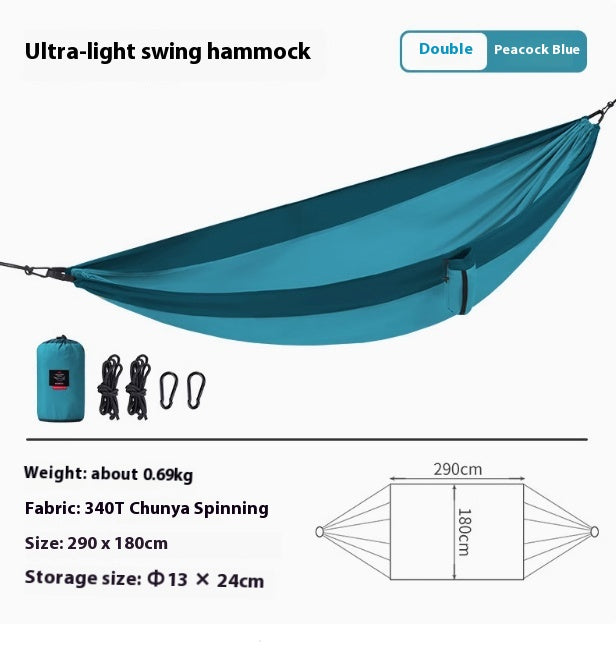 Hamac extérieur balançoire double anti-roulis extérieur Portable Camping Glider