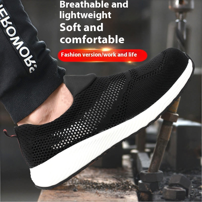 Chaussures de travail en acier anti-smash et anti-puncture pour hommes