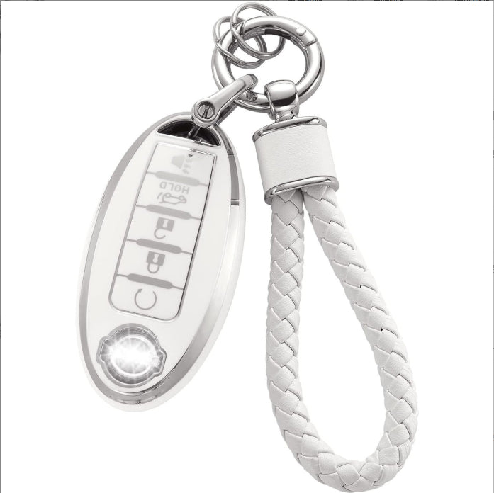 Silver Edge Couverture de clé de voiture correspondant Pendentif de clé de voiture