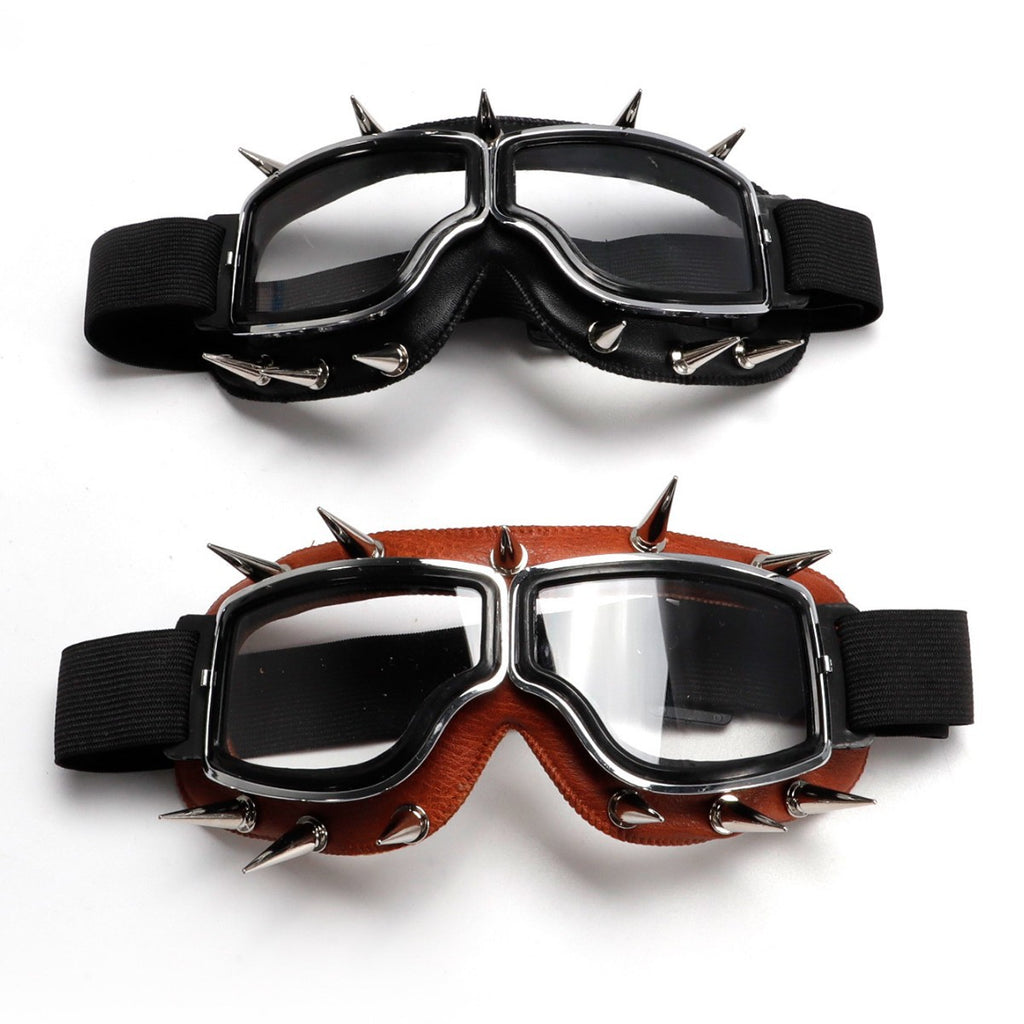 Retro Punk Rivet Gants coupe-vent Cuir Biker-Style Eyewear