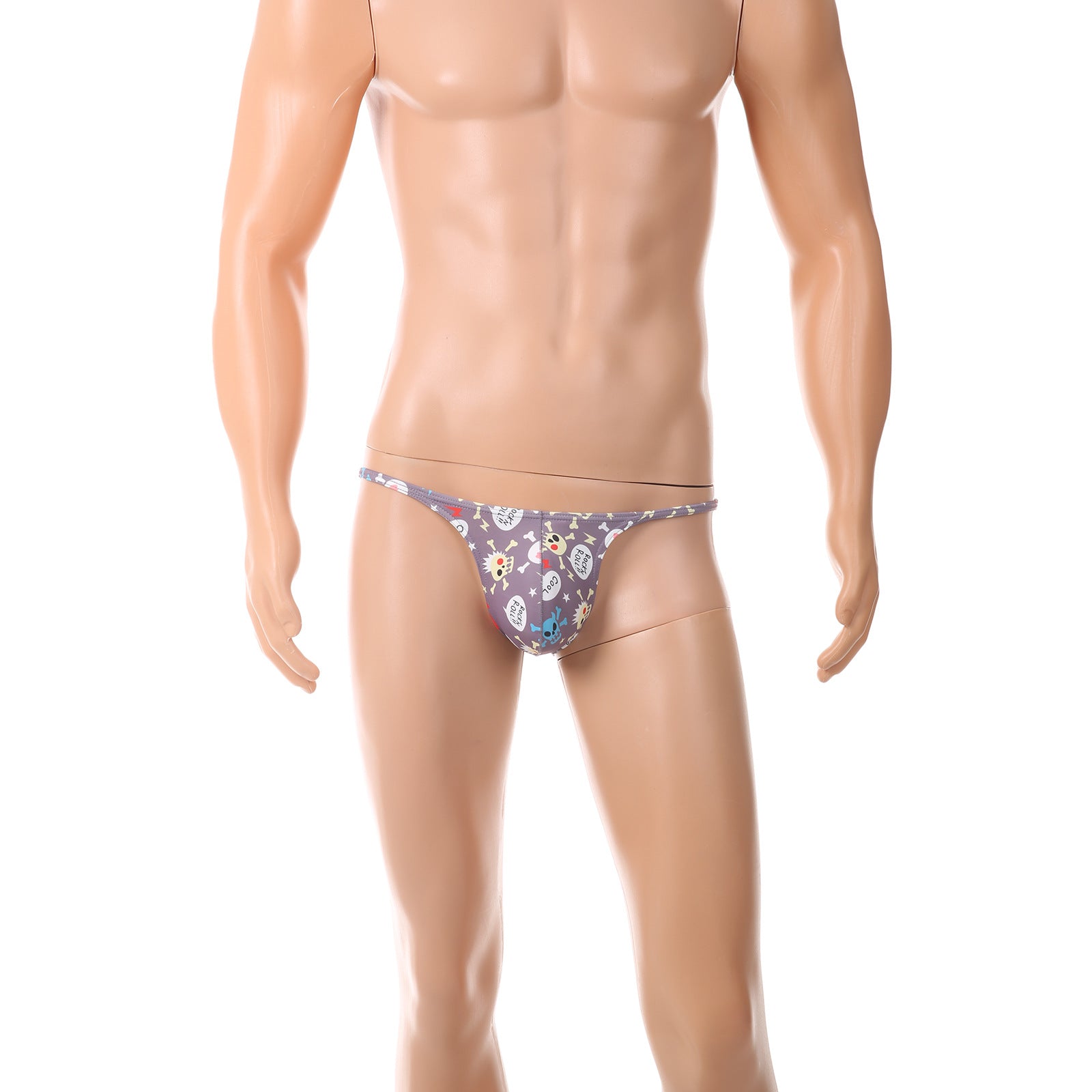 Sous-vêtements masculins Crâne d'Halloween Imprimé Bas Waist Big Bag