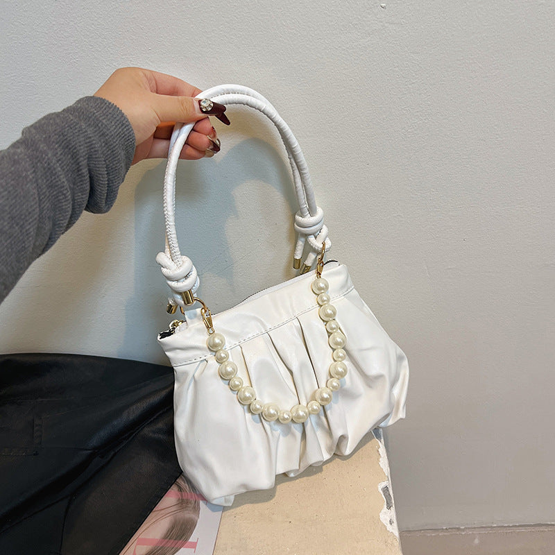 Sac en chaîne de perles ravagées pour femmes