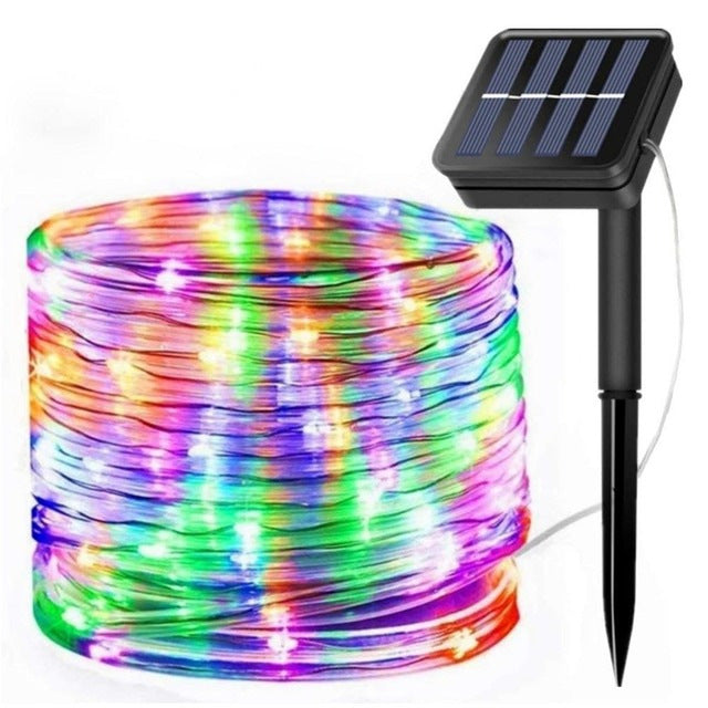 LED Solar Tube lumière chaîne Courtyard Décoration