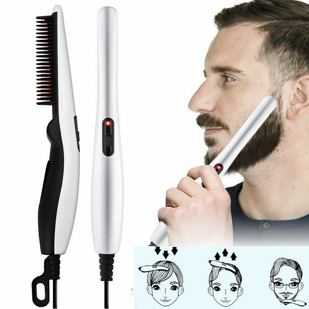 Négatif Redresseur de cheveux Ion Peigne Styling Presse brosse de barbe pour les hommes doit fournir un