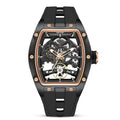 Homme en acier inoxydable Shell automatique Hollow Montre mécanique