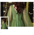 Robe de mariée verte Guzheng Art Examen Solo