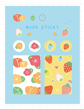 Stickers Index de notes douces Tente à main marquée PVC Notes d'étude