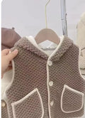 Lambswool Vest à capuche Veste fashionable Veste Vêtements de dessus