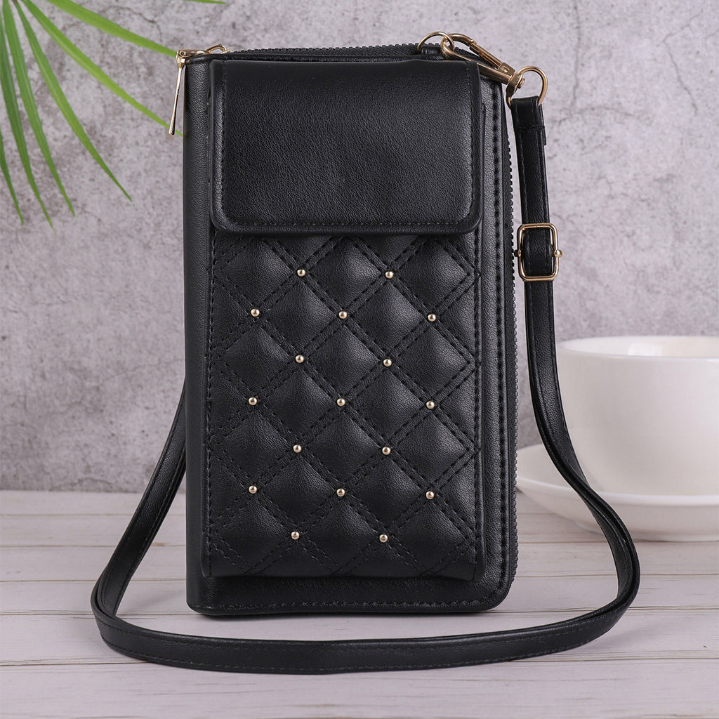 Mode tout-match Mobile Phone Bag Style classique Rhombus Light Luxury