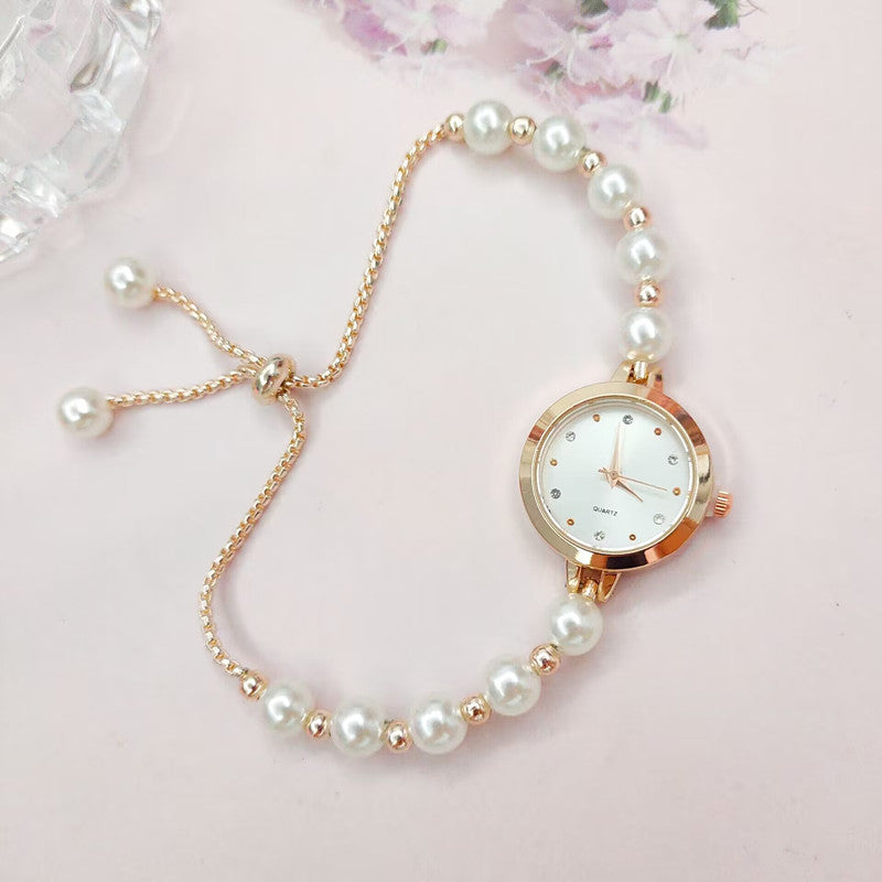 Pearl Bracelet Montre Femmes Quartz Montre