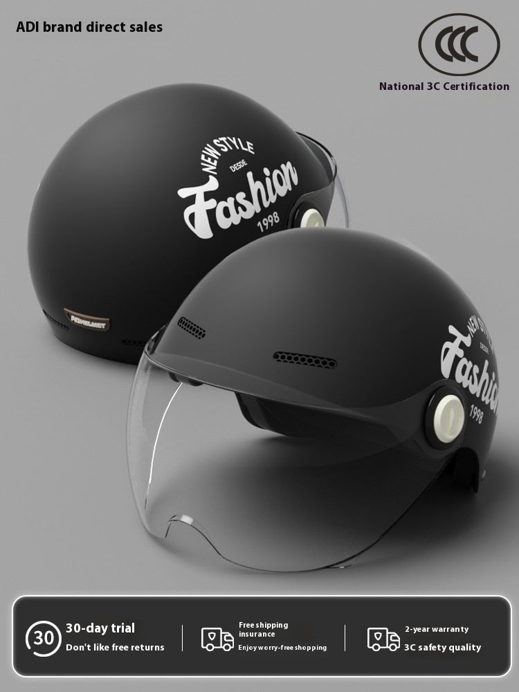 Femmes Quatre Saisons Universal Batterie Voiture Half Casque