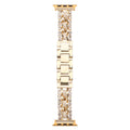 Bracelet en cuir de style Chanel avec éléments métalliques incrustés de diamants