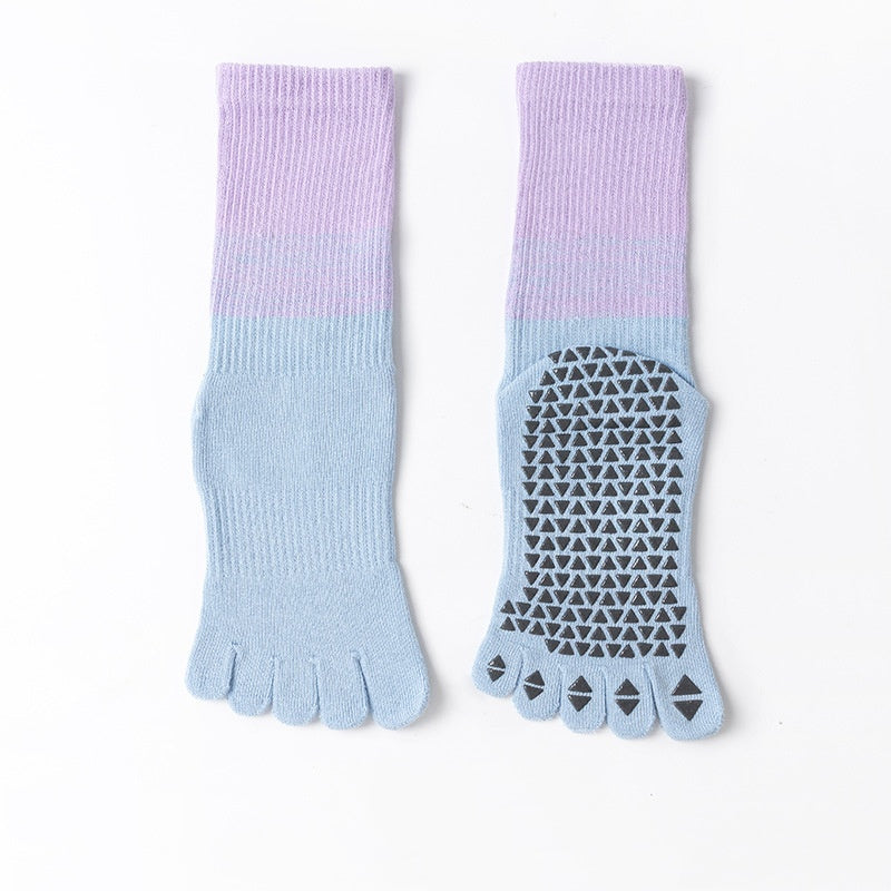 Chaussettes de yoga à cinq doigts pour les femmes