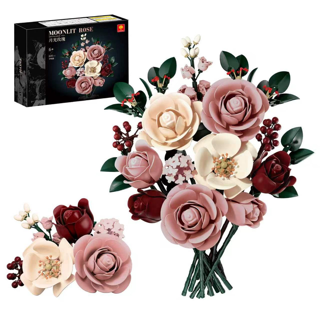 Jouet d'assemblage de bloc de bâtiment en plastique Bouquet