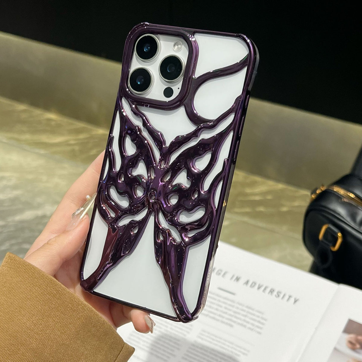 Electroplating surface brillante papillon approprié pour 16pro