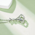 S925 Argent Sterling 0.5ct D Couleur VVS1 Collier pendentif d'éventail de Moissanite 45cm Plat platine