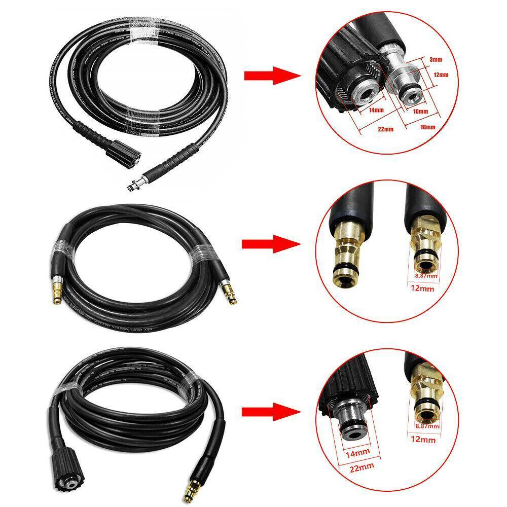 Tuyaux de tuyau d'extension de 15m pour laveuse haute pression Karcher K2 K3 K4 K5